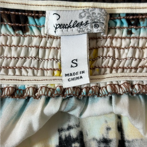 Speechless Strapless Maxi Dress Tie-Dye Relaxed Ruffle Hem Multicolor Size Small - Picture 9 of 15